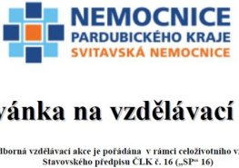 Pozvánka na vzdělávací akci - lékařský seminář