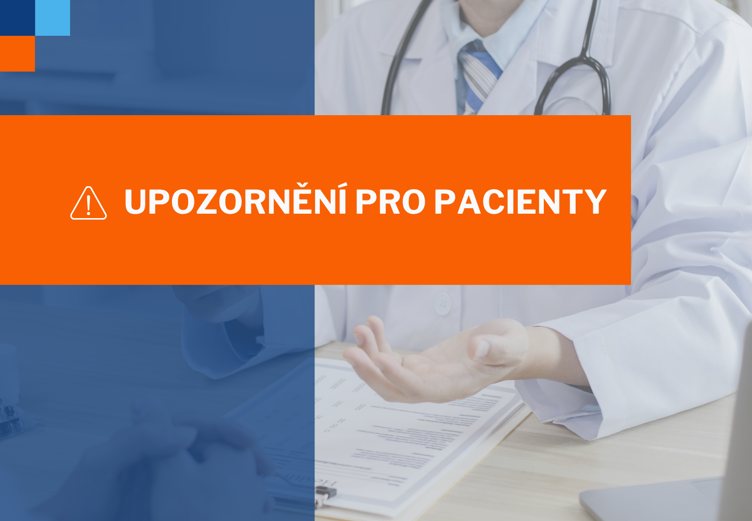 Důležitá informace pro pacienty ordinace praktického lékaře ve Svitavské nemocnici – uzavření ordinace