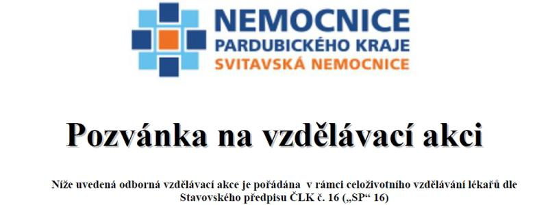 Pozvánka na vzdělávací akci - lékařský seminář