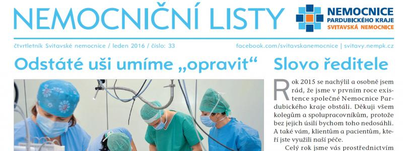 Nemocniční listy - leden 2016